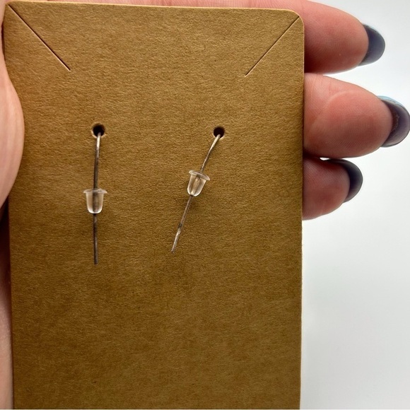 925 Sterling Silver Hook Dangle Earrings with Royal Blue Lamp Inspired Design - Picture 8 of 8